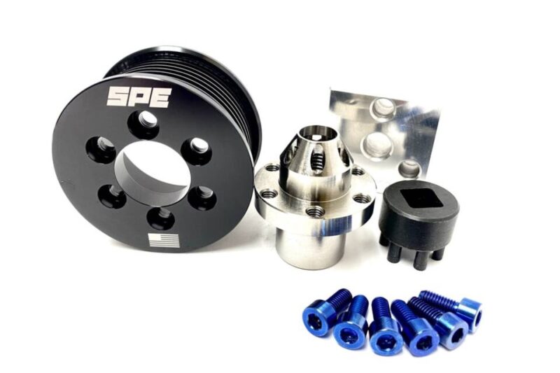 SPE Motorsport 2020-2022 Ford Mustang GT500 Pulley Kit with Titanium Hub & Install Tools