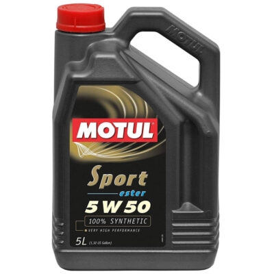 Motul Sport Ester 5W-50 Synthetic High Performance Motor Oil 5L