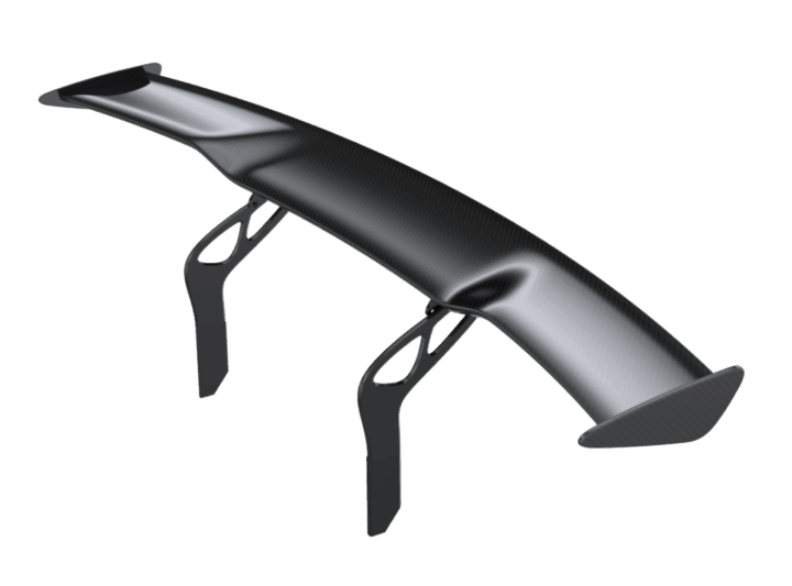 1016 Industries 2015-2020 McLaren 570S Carbon Fiber Rear Race Wing With Tips