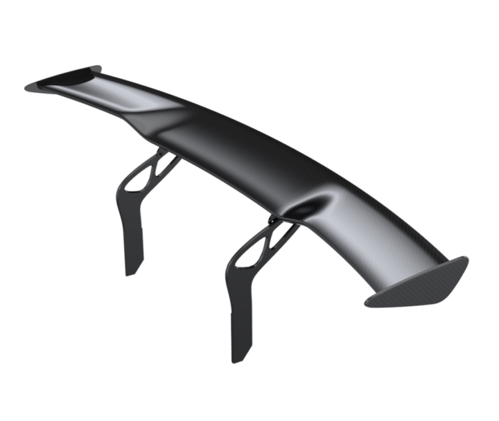 1016 Industries 2015-2020 McLaren 570S Carbon Fiber Rear Race Wing With Tips