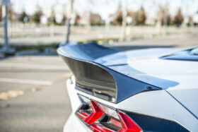 EOS 2020-2024 Chevrolet Corvette C8 Carbon Flash Rear Ducktail Wing Spoiler - Image 1