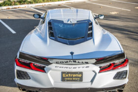 EOS 2020-2024 Chevrolet Corvette C8 Carbon Flash Rear Ducktail Wing Spoiler - Image 4