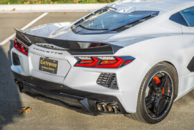 EOS 2020-2024 Chevrolet Corvette C8 Carbon Flash Rear Ducktail Wing Spoiler - Image 3