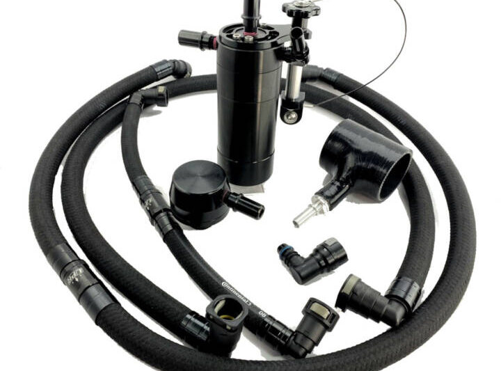 UPR Products 2021-2022 Ford Bronco 2.7L Plug n Play Dual Valve Oil Catch Can with Clean Side Separator