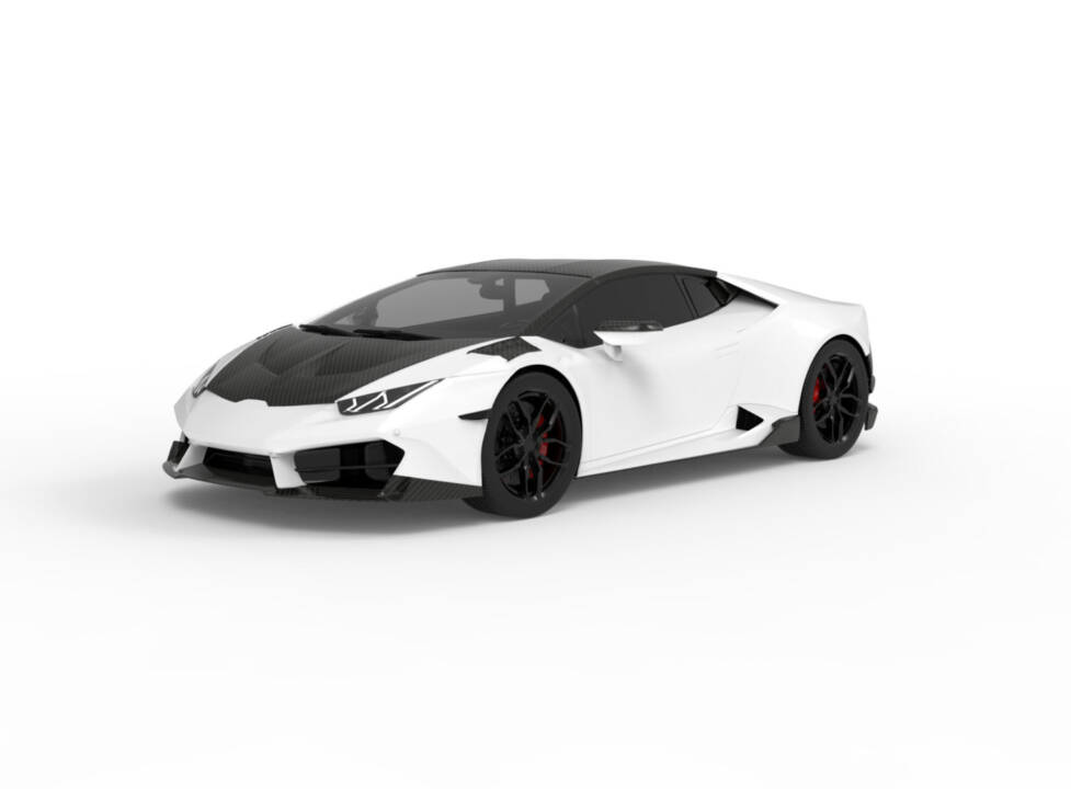 1016 Industries 2016-2019 Lamborghini Huracan LP580 Carbon Fiber Front Aero Lip - Image 2