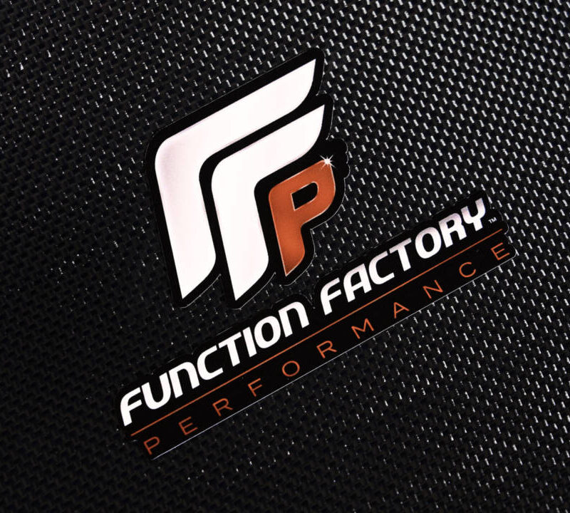 Function Factory Performance Black Outline White Slap Sticker