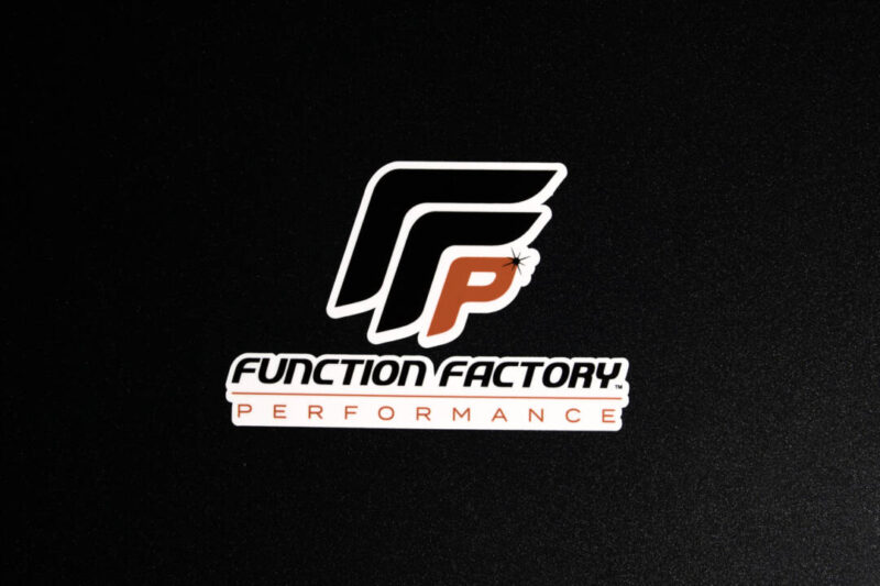 Function Factory Performance White Outline Black Slap Sticker