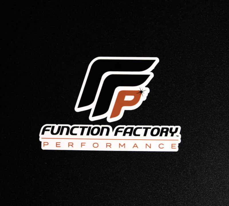 Function Factory Performance White Outline Black Slap Sticker