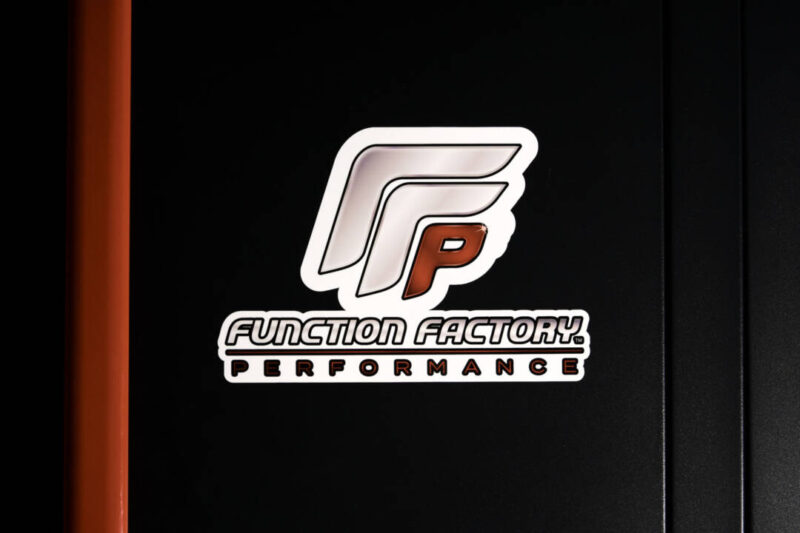 Function Factory Performance White Outline Silver Slap Sticker