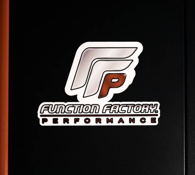 Function Factory Performance White Outline Silver Slap Sticker