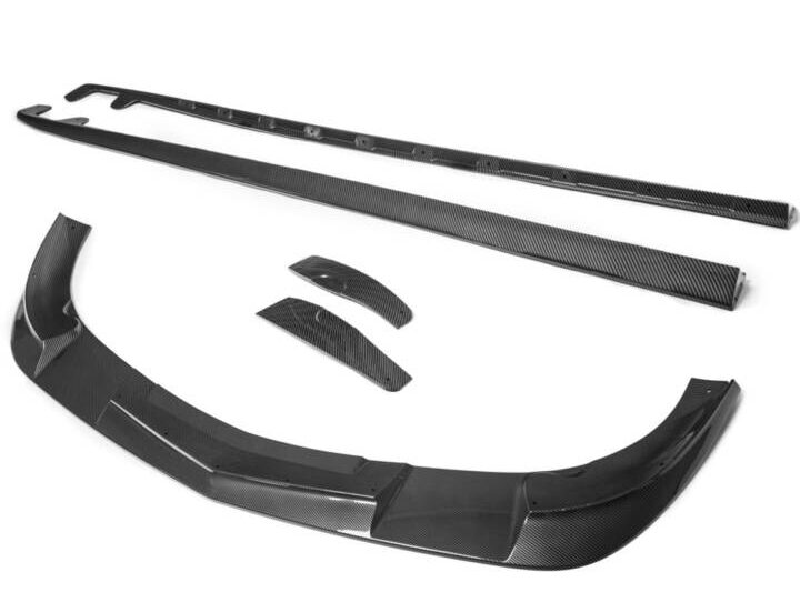 EOS 2005-2013 Chevrolet Corvette C6 Base ZR1 Hydro-Dipped Carbon Fiber Front Splitter Lip & Side Skirts