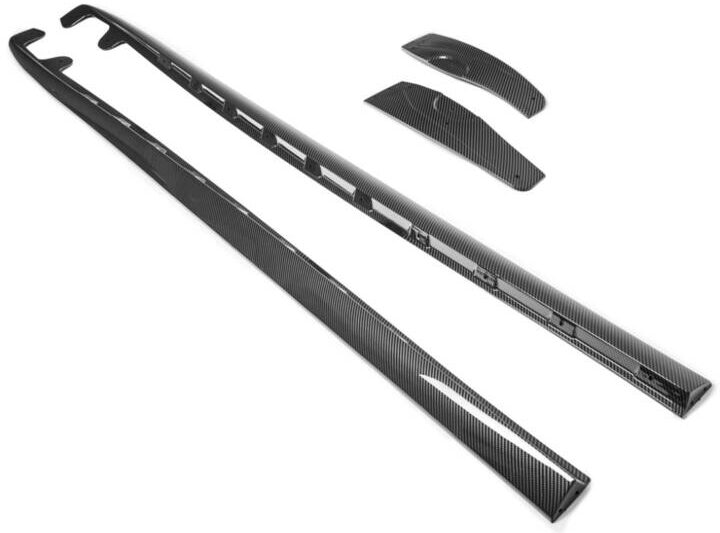 EOS 2005-2013 Chevrolet Corvette C6 Base ZR1 Hydro-Dipped Carbon Fiber Side Skirts