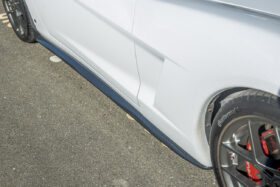 EOS 2005-2013 Chevrolet Corvette C6 Base ZR1 Hydro-Dipped Carbon Fiber Front Splitter Lip & Side Skirts - Image 3