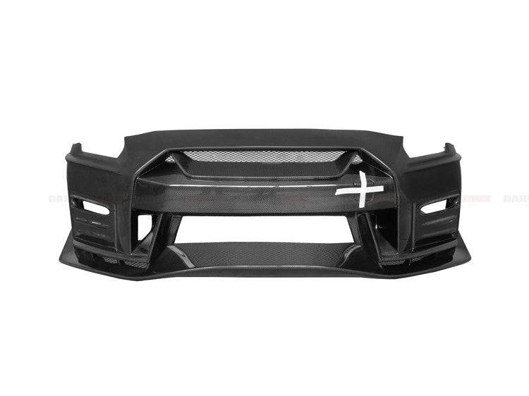 DarwinPro 2008-2016 Nissan GTR R35 NSM Style Partial Carbon Fiber Front Bumper