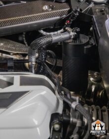 Mishimoto 2020-2024 Chevrolet Corvette C8 Single Valve Oil Catch Can Plug N Play - Image 1