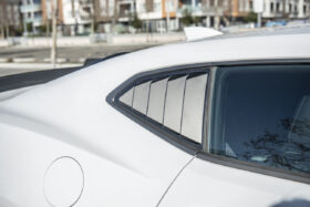 EOS 2016-2022 Chevrolet Camaro Matte Black Side Window Louvers - Image 2