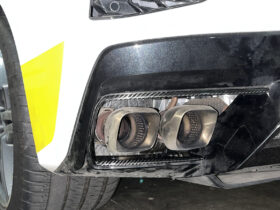 EOS 2020-2024 Chevrolet Corvette C8 Carbon Fiber Rear Diffuser Exhaust Surround Bezel - Image 3