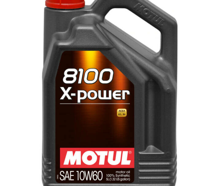 Motul 5L Synthetic Engine Oil 8100 10W60 X-Power - 4 Bottles