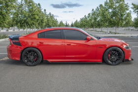EOS 2015-2023 Dodge Charger | SRT Track Style Glossy Black Front Splitter Lip & Side Skirts - Image 3