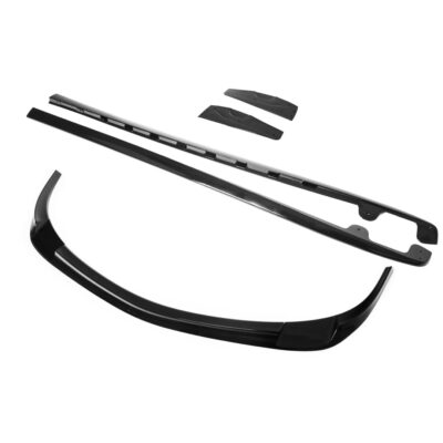 EOS 2005-2013 Chevrolet Corvette C6 Base ZR1-Style Glossy Black Front Splitter Lip & Side Skirts