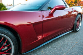 EOS 2005-2013 Chevrolet Corvette C6 Base ZR1-Style Glossy Black Front Splitter Lip & Side Skirts - Image 3