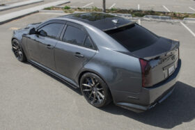 EOS 2009-2015 Cadillac CTS-V Sedan Black Moon Style Side Skirts - Image 3