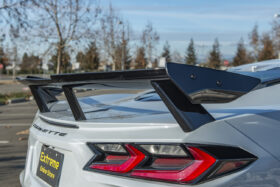EOS 2020-2024 Chevrolet Corvette C8 Extended Rear Trunk Spoiler High Wing - Carbon Flash - Image 5