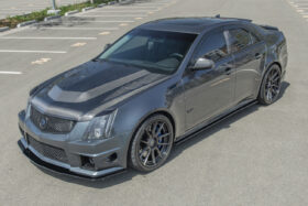EOS 2009-2015 Cadillac CTS-V Sedan Black Moon Style Glossy Black Side Skirts - Image 2