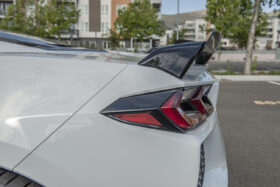 EOS 2020-2024 Chevrolet Corvette C8 Z51-Style Hydro-Dipped Carbon Fiber Rear Wing Spoiler Add-On Wickers - Image 4