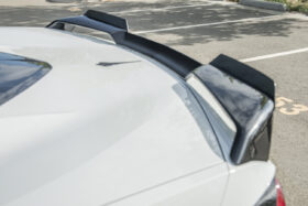 EOS 2020-2024 Chevrolet Corvette C8 Z51-Style Hydro-Dipped Carbon Fiber Rear Wing Spoiler Add-On Wickers - Image 3