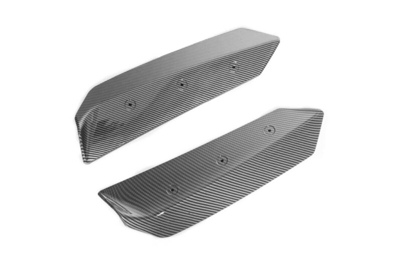 EOS 2020-2024 Chevrolet Corvette C8 Z51-Style Hydro-Dipped Carbon Fiber Rear Wing Spoiler Add-On Wickers