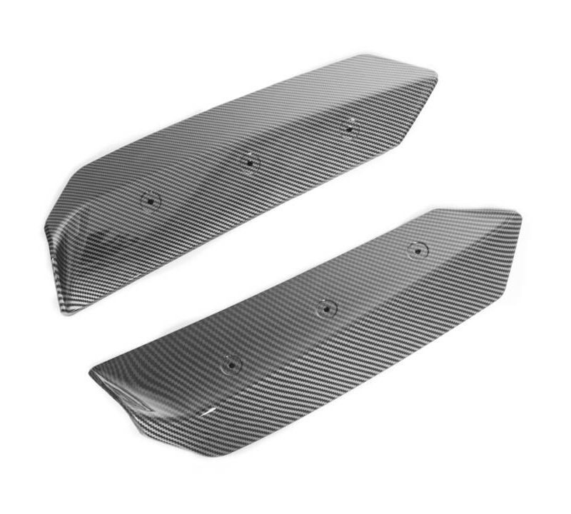 EOS 2020-2024 Chevrolet Corvette C8 Z51-Style Hydro-Dipped Carbon Fiber Rear Wing Spoiler Add-On Wickers