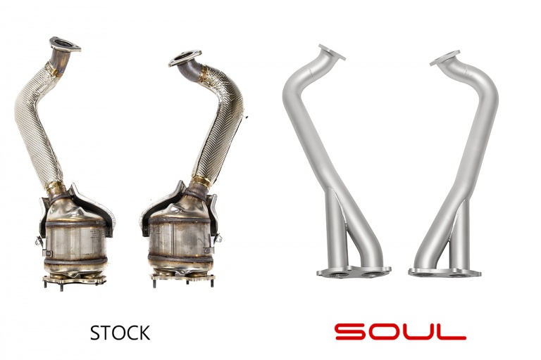 Soul Performance 2020-2022 Porsche 718 GT4 Competition Over Axle Pipes - Image 5