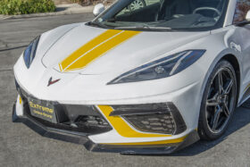 EOS 2020-2024 Chevrolet Corvette C8 Glossy Black Mesh Front Grill Insert - Image 1