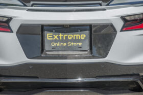 EOS 2020-2024 Chevrolet Corvette C8 Carbon Fiber Rear License Plate Backing Cover - Image 5