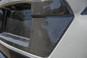 EOS 2020-2024 Chevrolet Corvette C8 Carbon Fiber Rear License Plate Backing Cover - Image 4