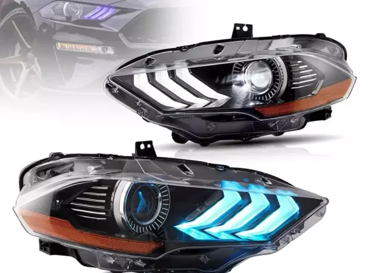 Vland 2018-2022 Ford Mustang Dual Beam RGB Projector Headlights