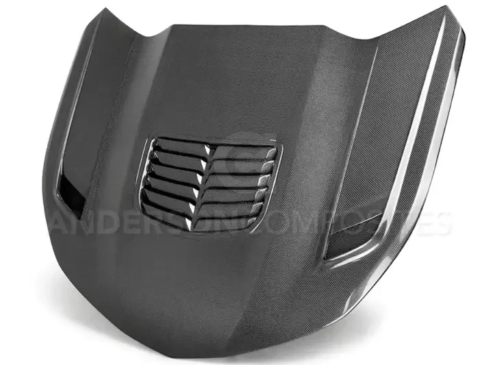 Anderson Composites 2016-2023 Chevrolet Camaro SS Type T2 Double Sided Carbon Fiber Hood