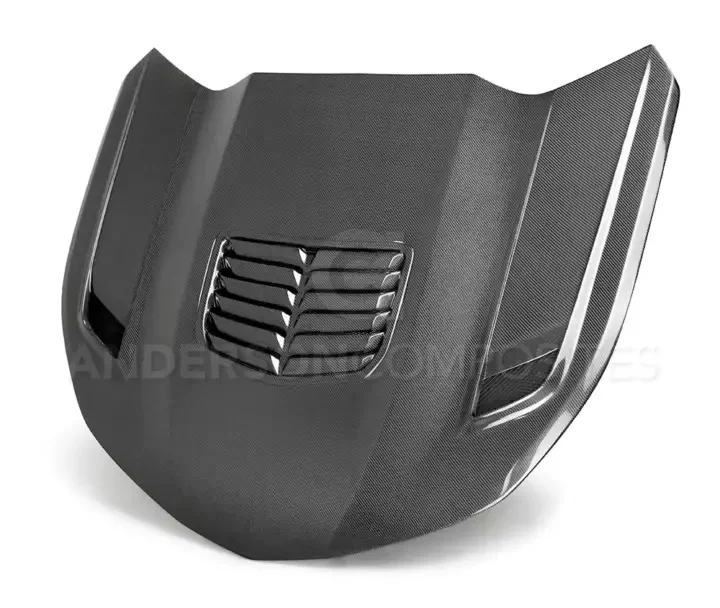Anderson Composites 2016-2023 Chevrolet Camaro SS Type T2 Double Sided Carbon Fiber Hood