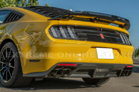 FFP Mustang EcoBoost/GT Premium Package GT350 Style Matte Black Rear Diffuser with Quad Tips for Mustang GT - Image 3
