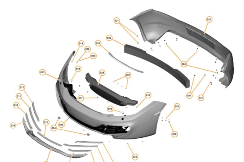 Genuine McLaren 2011-2014 McLaren MP4-12C OEM Front Bumper