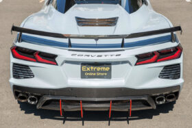 EOS 2020-2024 Chevrolet Corvette C8 Carbon Fiber High Wing Spoiler Add-On Wickers - Image 4