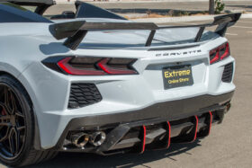 EOS 2020-2024 Chevrolet Corvette C8 Carbon Fiber High Wing Spoiler Add-On Wickers - Image 1