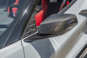 EOS 2020-2024 Chevrolet Corvette C8 Carbon Fiber Anti-Wind Buffeting Vent Cover Deflectors - Image 2
