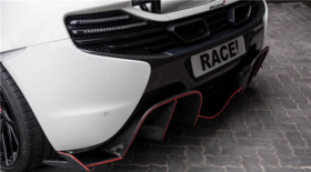 DarwinPro Aerodynamics DarwinPro 650s BKSS Style Carbon Fiber Rear Diffuser for McLaren 650S - Image 3