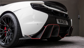 DarwinPro Aerodynamics DarwinPro 650s BKSS Style Carbon Fiber Rear Diffuser for McLaren 650S - Image 4