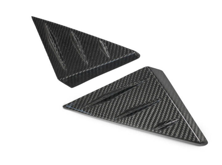 EOS 2020-2024 Chevrolet Corvette C8 Carbon Fiber Anti-Wind Buffeting Vent Cover Deflectors