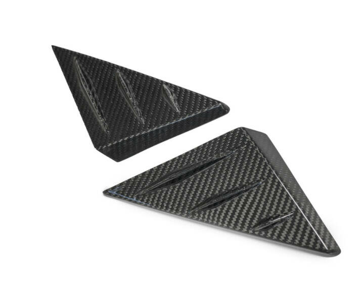 EOS 2020-2024 Chevrolet Corvette C8 Carbon Fiber Anti-Wind Buffeting Vent Cover Deflectors