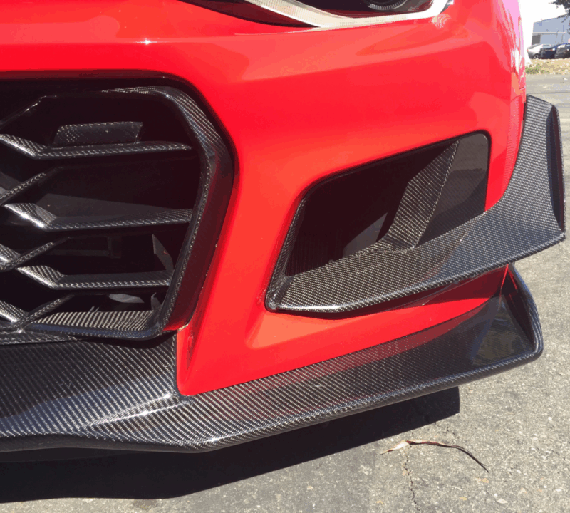 Anderson Composites 2017-2021 Chevrolet Camaro ZL1 1LE Carbon Fiber Front Bumper Air Duct Bezels (Pair)