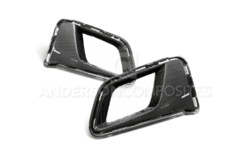 Anderson Composites 2017-2021 Chevrolet Camaro ZL1 1LE Carbon Fiber Front Bumper Air Duct Bezels (Pair) - Image 1